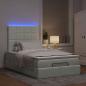 Preview: Ottoman-Bett mit Matratzen Hellgrau 120x200 cm Samt