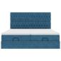 Preview: Ottoman-Bett mit Matratzen Dunkelblau 180x200 cm Samt