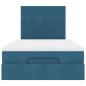 Preview: Ottoman-Bett mit Matratzen Dunkelblau 120x190 cm Samt