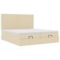 Preview: Ottoman-Bett mit Matratzen Creme 200x200 cm Stoff