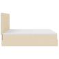 Preview: ARDEBO.de - Ottoman-Bett mit Matratzen Creme 200x200 cm Stoff