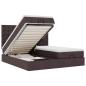 Preview: Ottoman-Bett mit Matratzen Dunkelbraun 200x200 cm Stoff