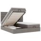 Preview: Ottoman-Bett mit Matratzen Taupe 180x200 cm Stoff