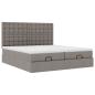 Preview: Ottoman-Bett mit Matratzen Taupe 180x200 cm Stoff