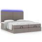 Preview: Ottoman-Bett mit Matratzen Taupe 180x200 cm Stoff