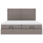 Preview: Ottoman-Bett mit Matratzen Taupe 180x200 cm Stoff