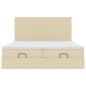 Preview: Ottoman-Bett mit Matratzen Creme 160x200 cm Stoff