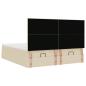Preview: Ottoman-Bett mit Matratzen Creme 160x200 cm Stoff