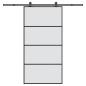 Preview: ARDEBO.de - Schiebetür mit Beschlag 102,5x205 cm ESG-Glas & Aluminium
