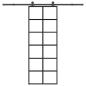 Preview: ARDEBO.de - Schiebetür mit Beschlag 76x205 cm ESG-Glas & Aluminium