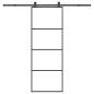 Preview: ARDEBO.de - Schiebetür mit Beschlag 76x205 cm ESG-Glas & Aluminium