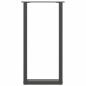 Preview: Couchtischbeine U-Form 2 Stk. Anthrazit 38x(72-73) cm Stahl
