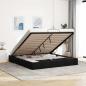 Preview: ARDEBO.de - Ottoman-Bett ohne Matratze Schwarz 180x200 cm Stoff