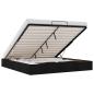 Preview: Ottoman-Bett ohne Matratze Schwarz 180x200 cm Stoff
