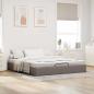 Preview: Ottoman-Bett ohne Matratze Taupe 160x200 cm Stoff