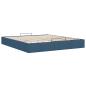 Preview: Ottoman-Bett ohne Matratze Blau 200x200 cm Stoff