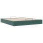 Preview: Ottoman-Bett ohne Matratze Dunkelgrün 180x200 cm Samt