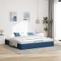Preview: Ottoman-Bett ohne Matratze Blau 180x200 cm Stoff