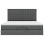 Preview: Ottoman-Bett mit Matratze Dunkelgrau 180x200 cm Stoff