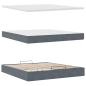 Preview: Ottoman-Bett mit Matratze Dunkelgrau 180x200 cm Samt