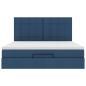 Preview: Ottoman-Bett mit Matratze Blau 160x200 cm Stoff