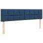 Preview: ARDEBO.de - Ottoman-Bett mit Matratze Blau 160x200 cm Stoff