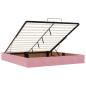 Preview: Ottoman-Bett mit Matratze Rosa 180x200 cm Samt