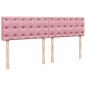 Preview: Ottoman-Bett mit Matratze Rosa 180x200 cm Samt