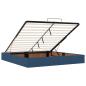 Preview: Ottoman-Bett mit Matratze Blau 160x200 cm Stoff