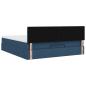 Preview: Ottoman-Bett mit Matratze Blau 160x200 cm Stoff