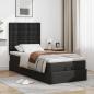 Preview: Ottoman-Bett mit Matratze Schwarz 90x200 cm Kunstleder