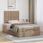 Preview: Ottoman-Bett mit Matratze Cappuccino-Braun 120x200cm Kunstleder