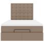 Preview: Ottoman-Bett mit Matratze Cappuccino-Braun 120x190cm Kunstleder