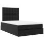 Preview: Ottoman-Bett mit Matratze Schwarz 120x190 cm Kunstleder