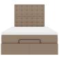 Preview: Ottoman-Bett mit Matratze Cappuccino-Braun 120x200cm Kunstleder