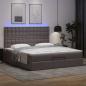 Preview: Ottoman-Bett mit Matratze Grau 180x200 cm Kunstleder