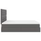 Preview: Ottoman-Bett mit Matratze Grau 180x200 cm Kunstleder