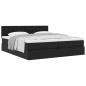 Preview: Ottoman-Bett mit Matratzen Schwarz 180x200 cm Kunstleder