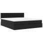 Preview: Ottoman-Bett mit Matratzen Schwarz 180x200 cm Kunstleder