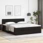 Preview: Ottoman-Bett mit Matratzen Schwarz 200x200 cm Kunstleder