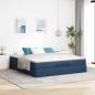 Preview: Ottoman-Bett mit Matratzen Blau 200x200 cm Stoff
