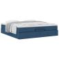 Preview: Ottoman-Bett mit Matratzen Blau 200x200 cm Stoff