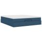 Preview: Ottoman-Bett mit Matratzen Blau 200x200 cm Stoff
