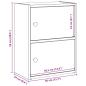 Preview: Bücherregal Grau Sonoma 40x24x52 cm Holzwerkstoff