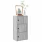Preview: ARDEBO.de - Bücherregal Grau Sonoma 40x24x77 cm Holzwerkstoff