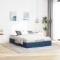 Preview: Ottoman-Bett ohne Matratze Blau 140x190 cm Stoff