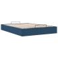 Preview: Ottoman-Bett ohne Matratze Blau 140x190 cm Stoff