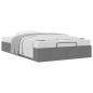 Preview: Ottoman-Bett ohne Matratze Dunkelgrau 120x200 cm Stoff