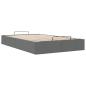 Preview: Ottoman-Bett ohne Matratze Dunkelgrau 120x200 cm Stoff