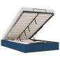 Preview: Ottoman-Bett ohne Matratze Blau 120x200 cm Stoff